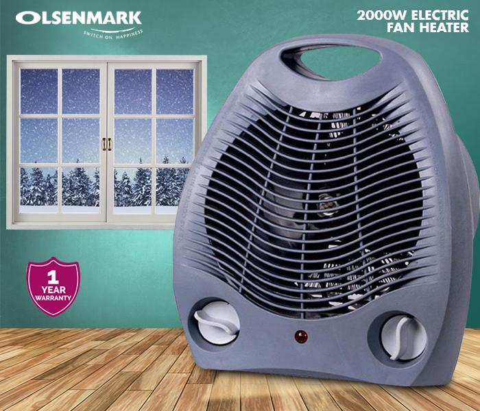 Olsenmark OMFH1635 2000W Electric Fan Heater, Grey - Zoom Image 2