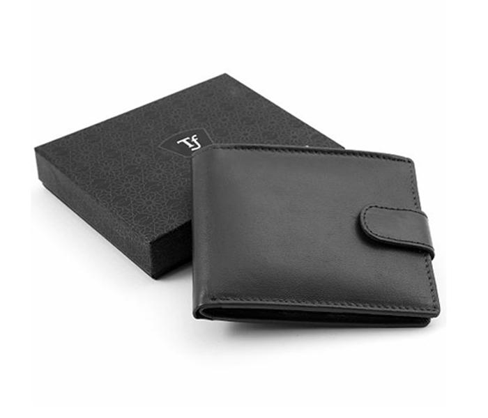 Today&#039;s Fashion Black Leather Wallet For Men - TF T6 BLK - Zoom Image 1