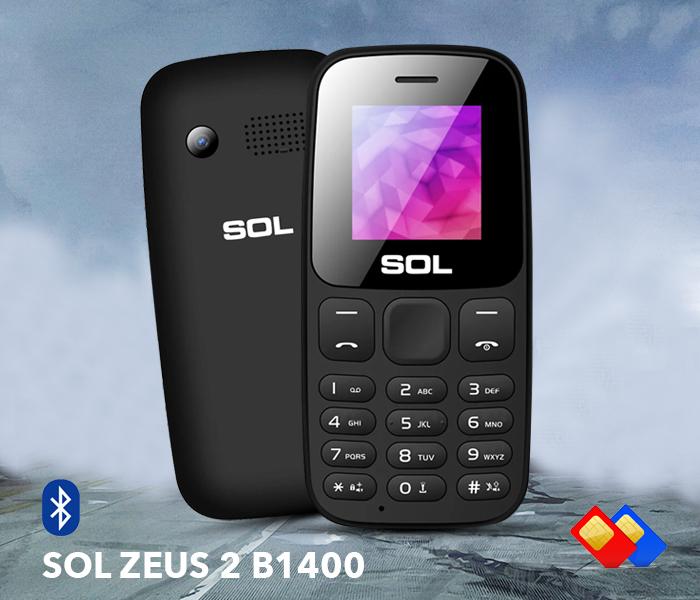 SOL Mobile B1400 Zeus Dual Sim with Wireless FM-Black & Grey - Zoom Image 1