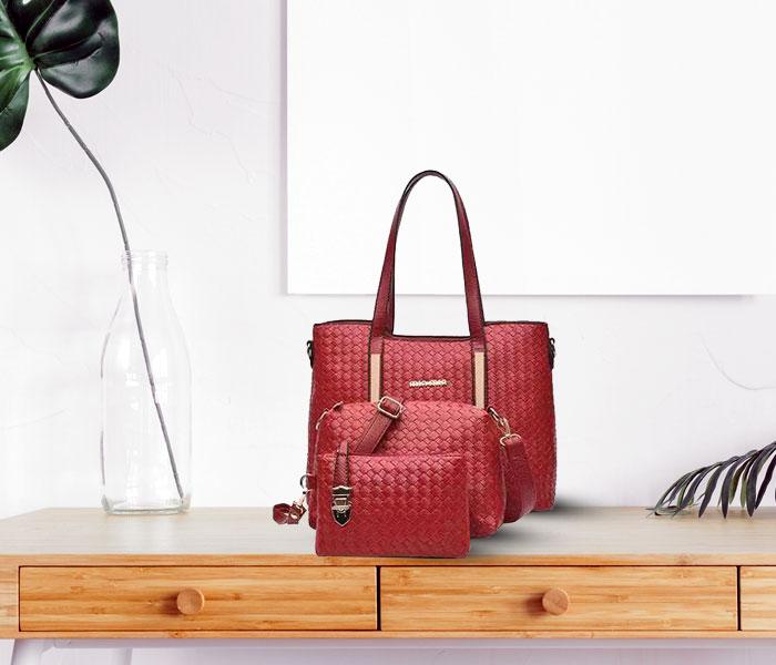 Ladies Luxury Bag 3 pcs Set JA072 - Red - Zoom Image 2