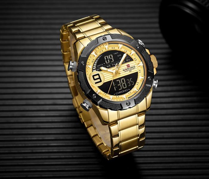 Naviforce 9146 Golden Stainless Steel - Black Gold - Zoom Image 1