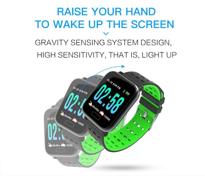 Lerbyee A6 smartwatch  - green - Zoom Image 1