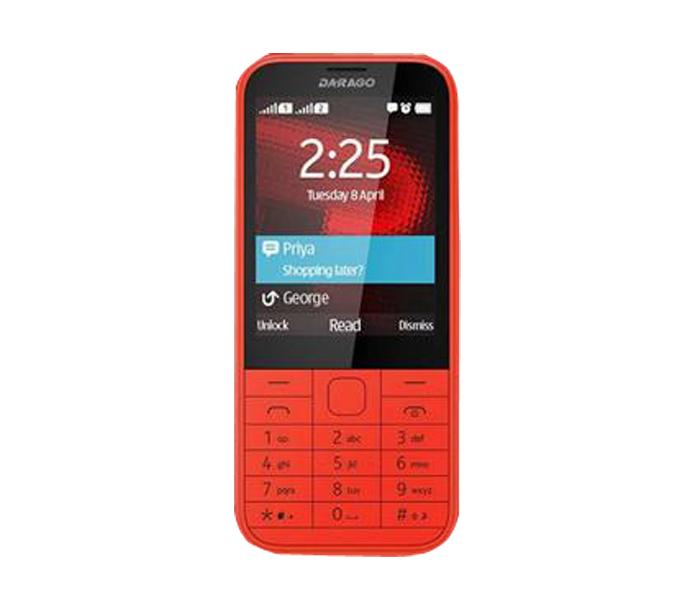 Darago 225 2.8 Inch Dual Sim Camera Mobile with Wireless FM Red - Zoom Image 1