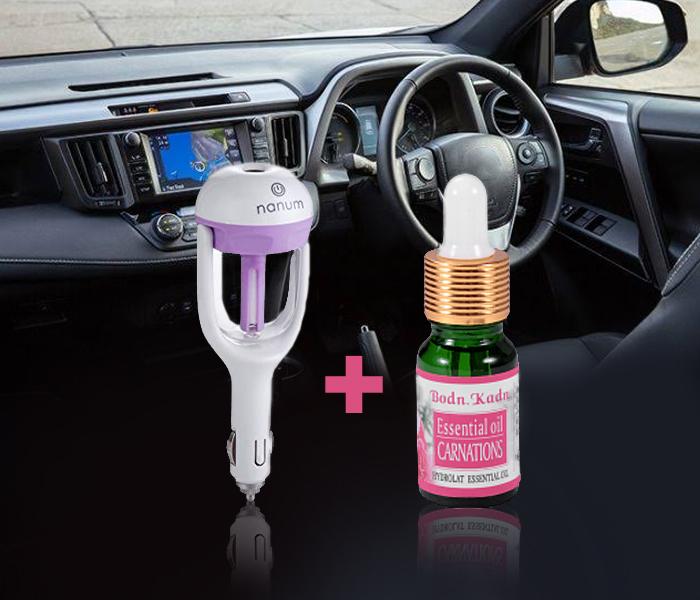 2 in 1 Bundle Pack Car Air Humidifier + Hydrolat Essential Oil  - Zoom Image 1