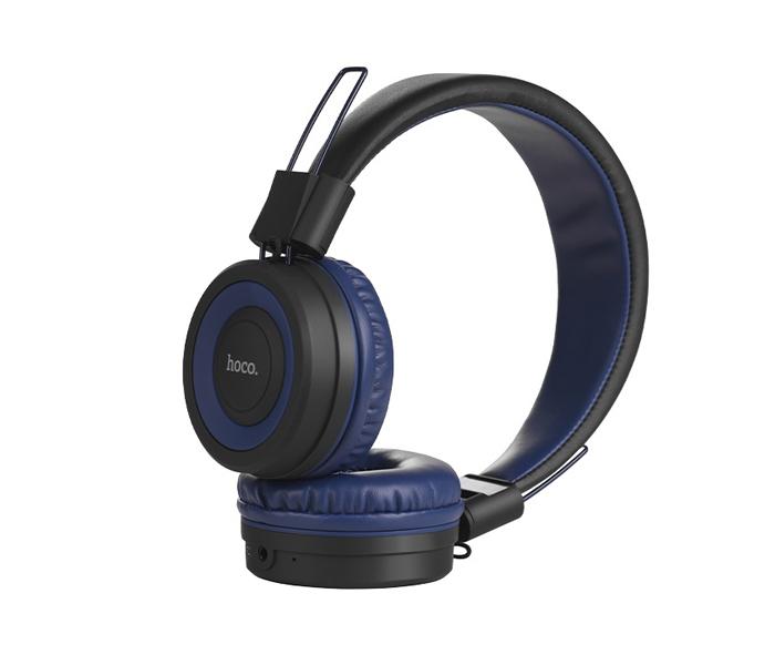 Hoco W16 Headphones with Wireless and Wired Adjustable Head Beam - Blue - Zoom Image 2