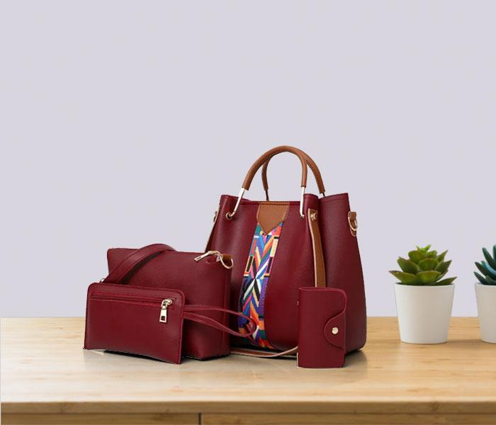 Ladies Luxury Bag 4 pcs Set JA081 - Red - Zoom Image 2