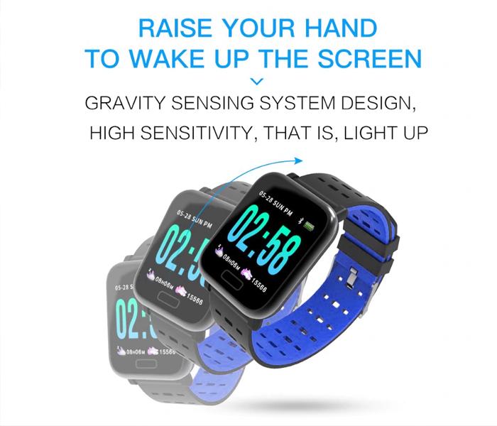 Lerbyee A6 Smartwatch - Blue - Zoom Image 3