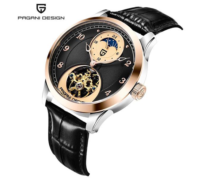 Pagani Design 1650 Automatic Watch For Men - Black and Gold - Zoom Image 2