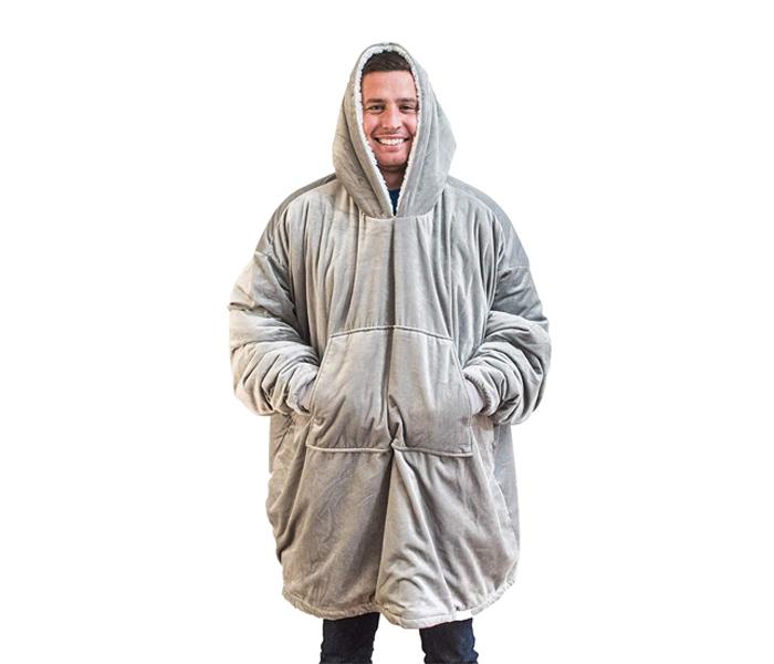 ULTRA PLUSH BLANKET HOODIE - GREY - Zoom Image 2