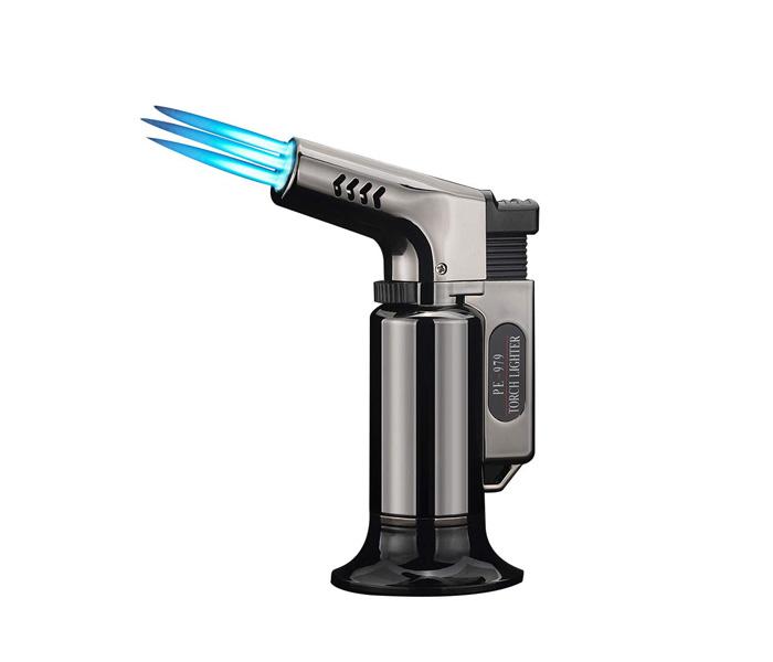 919 Triple Jet Torch Lighter Powerful Flame Windproof - BLACK - Zoom Image 1