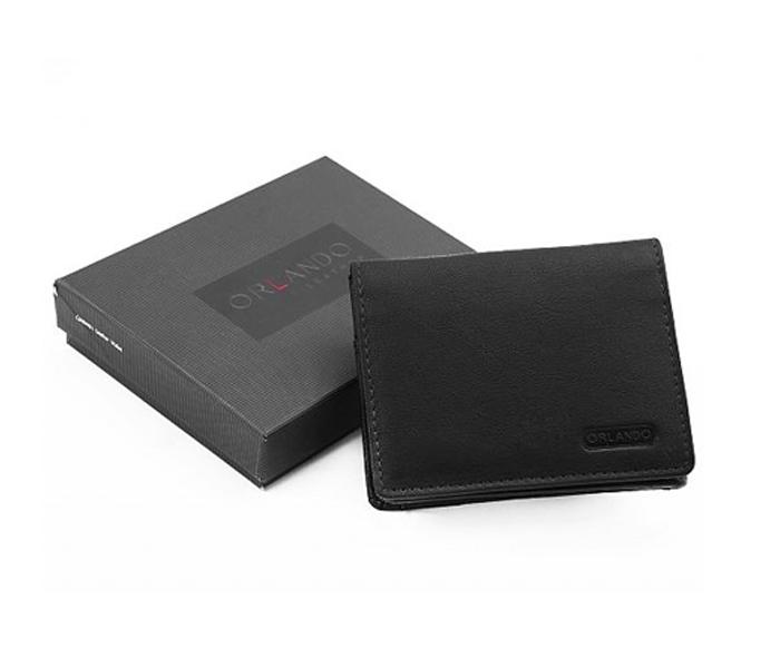 ORLANDO Black Leather Wallet for Men - ORLANDO 219 BLK - Zoom Image 1