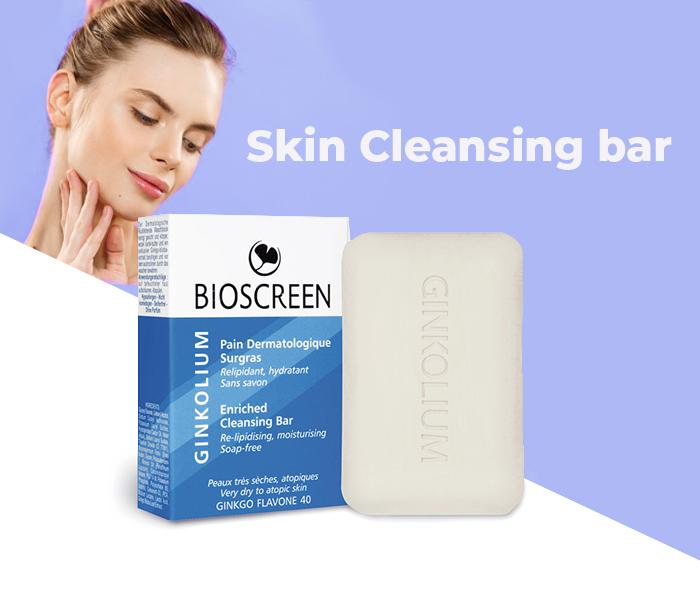 BIOSCREEN N11304948A Ginkolium Enriched Cleansing Bar White 100 g - Zoom Image 1