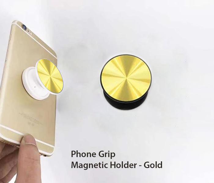 Metallic Plain phone grips magnetic holder - Gold - Zoom Image 1