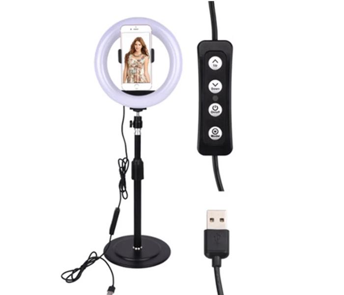 8 Inch LED Ring Light 3 Light Modes Ring Light With Phone Stand For Live Streaming, Tiktok, Photography - Zoom Image 3