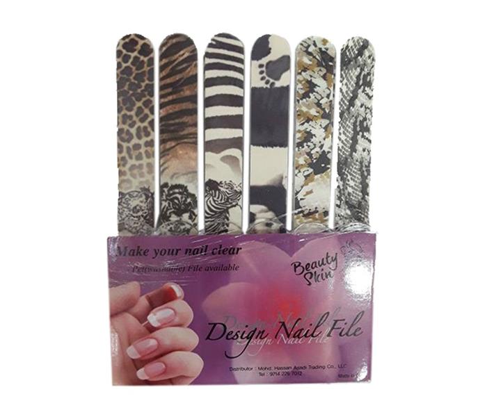 Beauty Skin 6 Pieces Printed Nail File - Multi Colour - Zoom Image