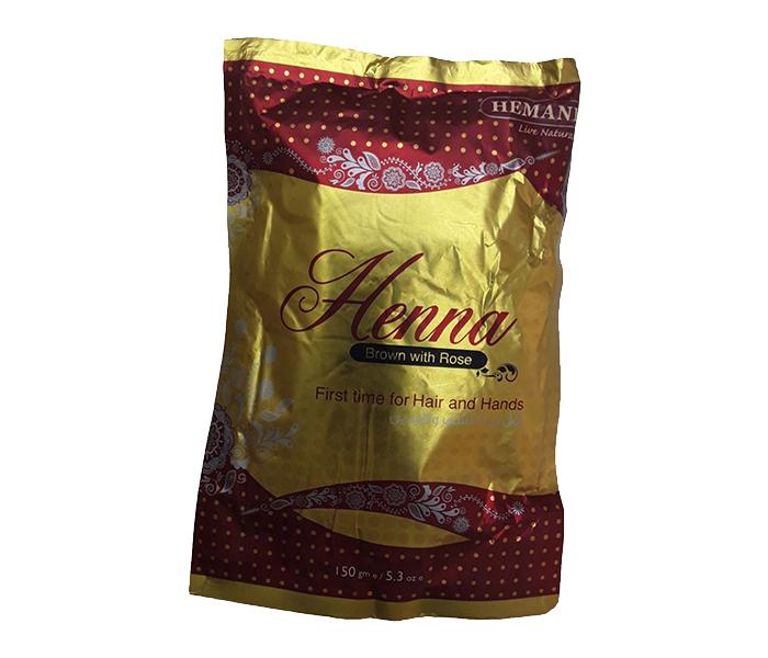 Hemani Henna Powder Brown with Rose - 150g, Brown - Zoom Image