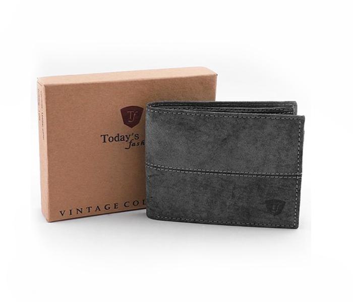 Today&#039;s Fashion Black Leather Wallet For Men - TF 216 BLK - Zoom Image 1