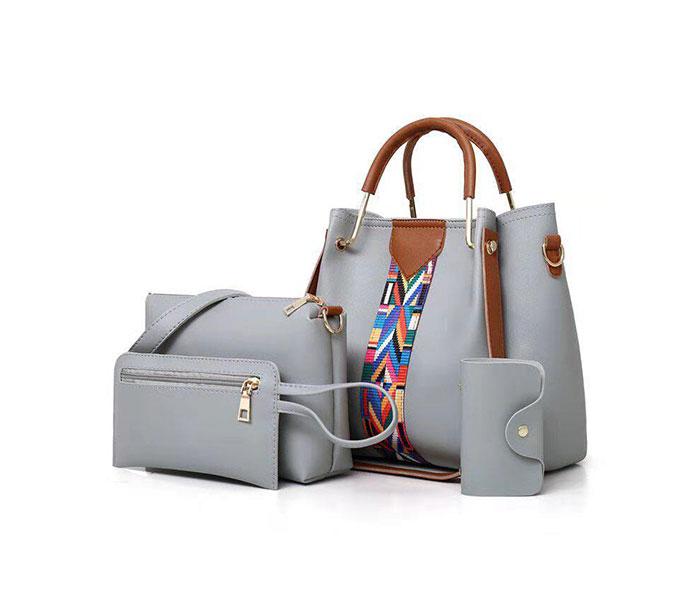 Ladies Luxury Bag 4 pcs Set JA076 - Grey - Zoom Image 1