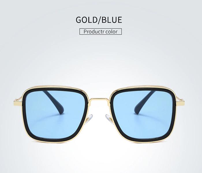 Kabir Singh Side Shield Design Sun Shades - Gold/Blue - Zoom Image 1