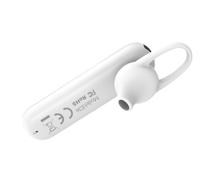 Hoco Bluetooth E36 Wireless Earphone with Mic - White  - Zoom Image 2