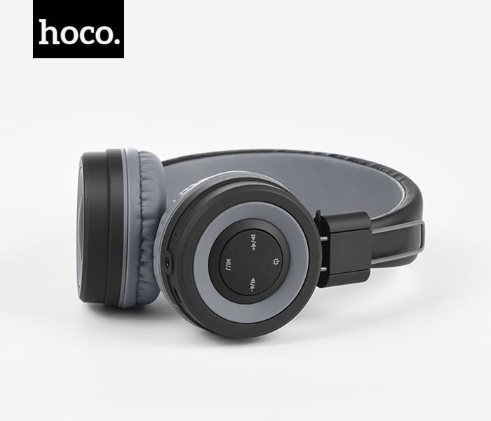 Hoco W16 Headphones with Wireless and Wired Adjustable Head Beam - Black  - Zoom Image 1