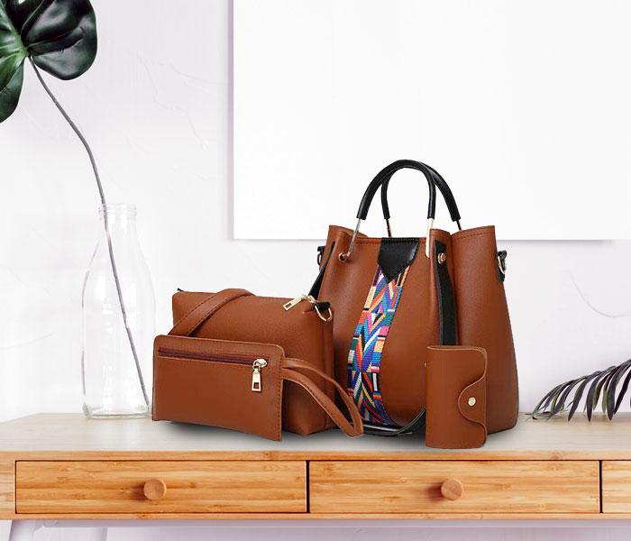 Ladies Luxury Bag 4 pcs Set JA077 - Brown - Zoom Image 2