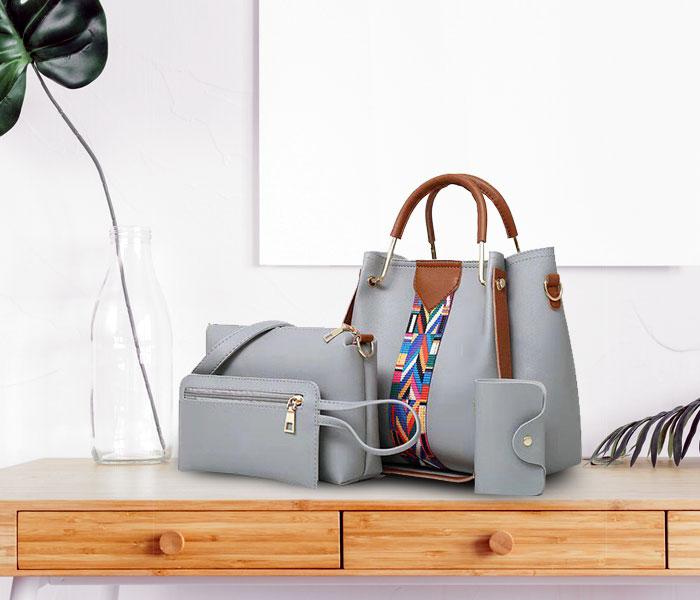 Ladies Luxury Bag 4 pcs Set JA076 - Grey - Zoom Image 2