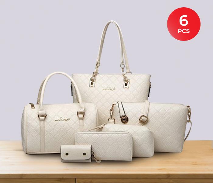 Ladies Luxury Bag Set of 6 pcs JA067 - White - Zoom Image 1