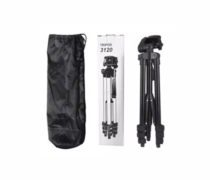 Portable Mini Tripod 3120A 4 Section Legs with 360 Swivel Panhead + Carrying Bag - Black - Zoom Image 3