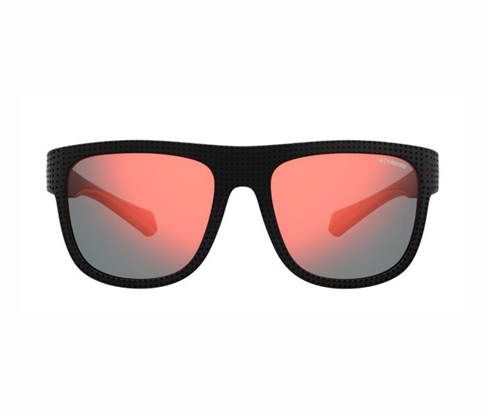 Polaroid Square Sunglasses PLD 7023/S OIT 56OZ For Men Black Red Gold With Red Mirrored Polarized Lens - Zoom Image 1