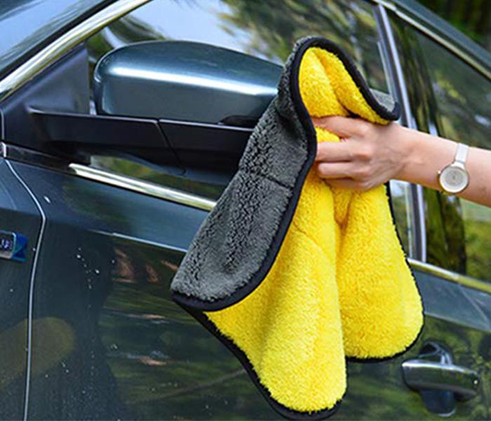 2 IN 1 MICROFIBER WASH AND DRY TOWEL - YELLOW - Zoom Image 2