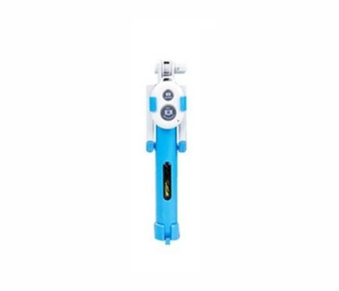 3 In 1 Monopod With Bluetooth Shutter And Build In Tripod WXY-01 - Blue - Zoom Image