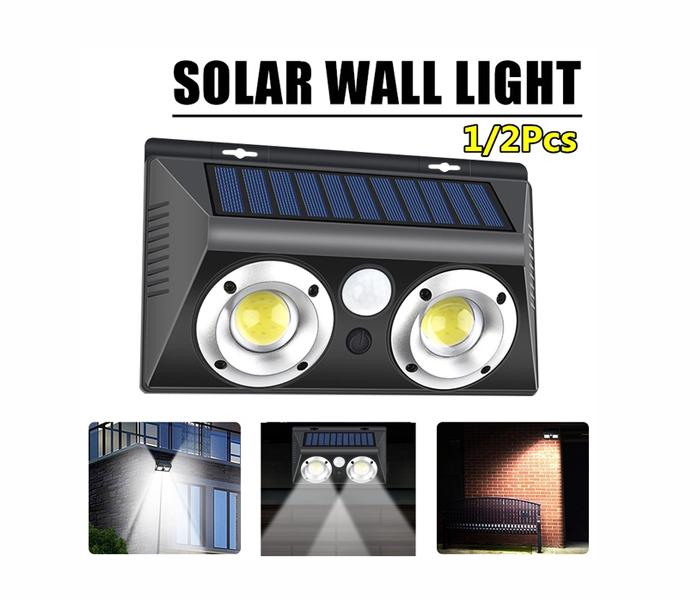 20W Solar Security Lights with Motion Sensor, Outdoor Waterproof Wall Lamp for Garden - Black - Zoom Image 1