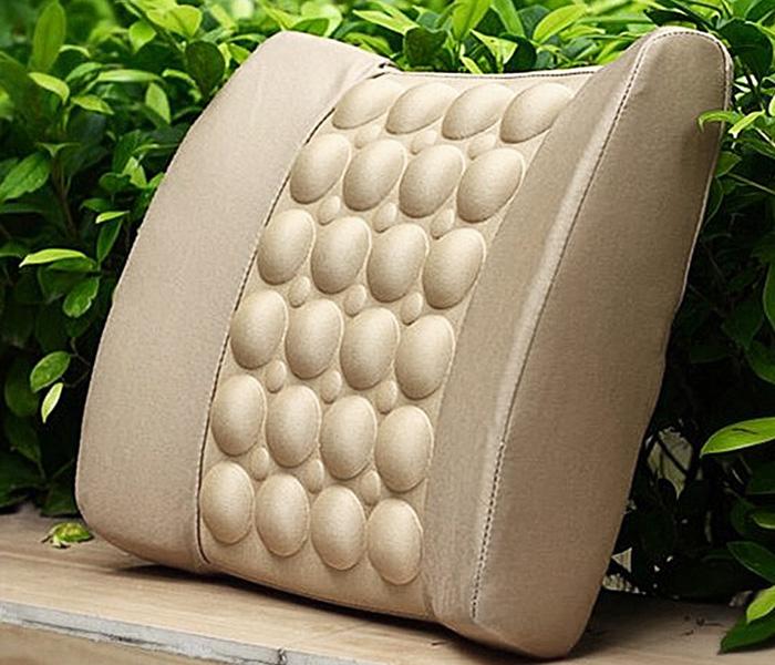 Car Back Electric Massage Lumbar Seat Cushion Back Support Pain Relief Seat Cushion - Grey - Zoom Image 2