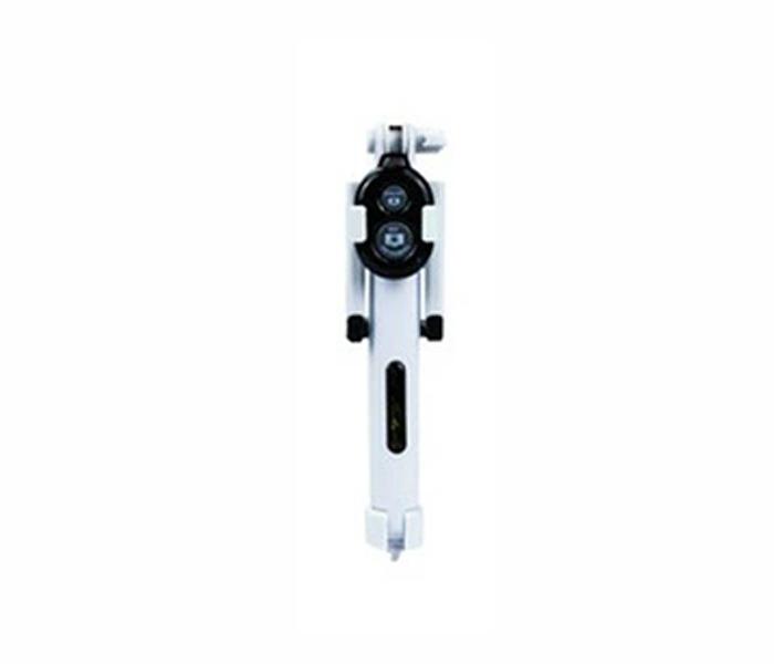 3 In 1 Monopod With Bluetooth Shutter And Build In Tripod WXY-01 - White - Zoom Image