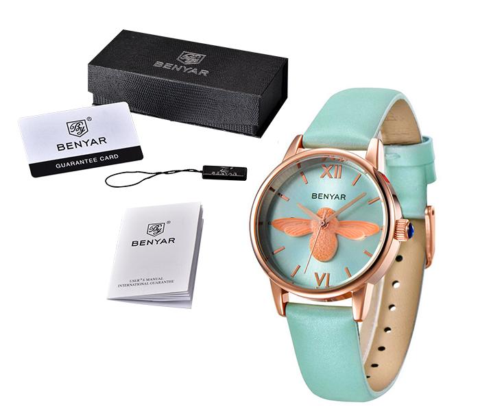 Benyar 5118 Ladies Quartz Watches Water Resistant Blue and Copper - Zoom Image 2