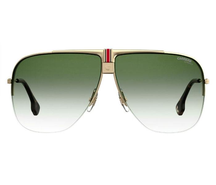 Carrera Rectangle Sunglasses CARRERA 1013/S J5G 649K For Men Gold With Green Shaded Lens - Zoom Image 2