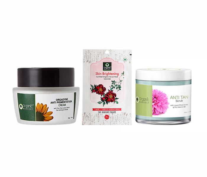 Anti Tan Scrub + Anti Pigmentation Cream + Skin Brightening Serum Mask - Zoom Image