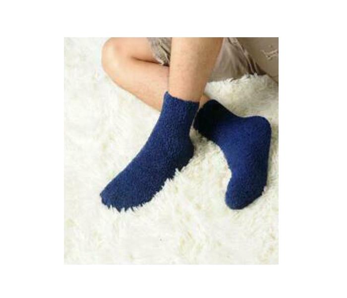 WINTER INDOOR FLUFFY SOCKS - BLUE - Zoom Image 2