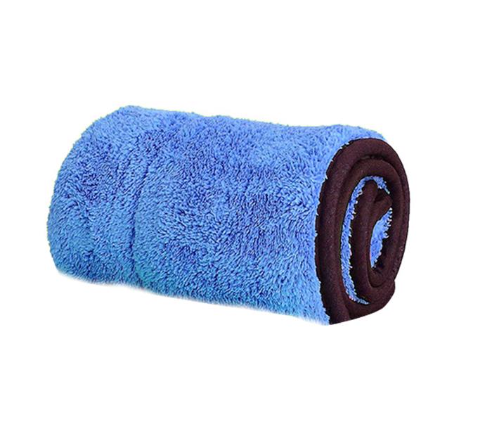 2 IN 1 MICROFIBER WASH AND DRY TOWEL - BLUE - Zoom Image