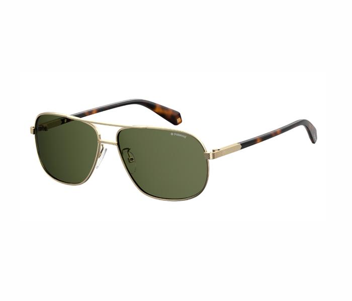 Polaroid Aviator Sunglasses PLD 2074/S/X J5G 60UC For Men Gold With Green Polar Lens - Zoom Image 2