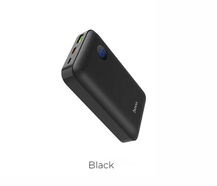 HOCO J44 mobile power bank 10000mAh USB and Type-C output with LED digital display - Black - Zoom Image 1