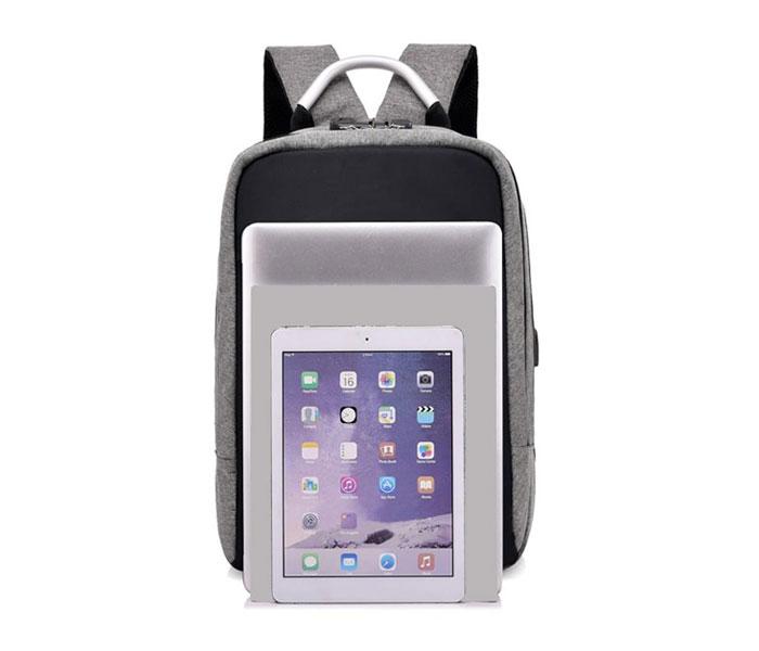 Unisex Anti-theft Backpacks USB Charging Travel Large Capacity Laptop Backpack - Light Grey - Zoom Image 3