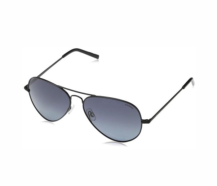 Polaroid Aviator Sunglasses PLD 1017/S 003 58WJ For Unisex Matte Black With Grey Shaded Polarized Lens - Zoom Image 2