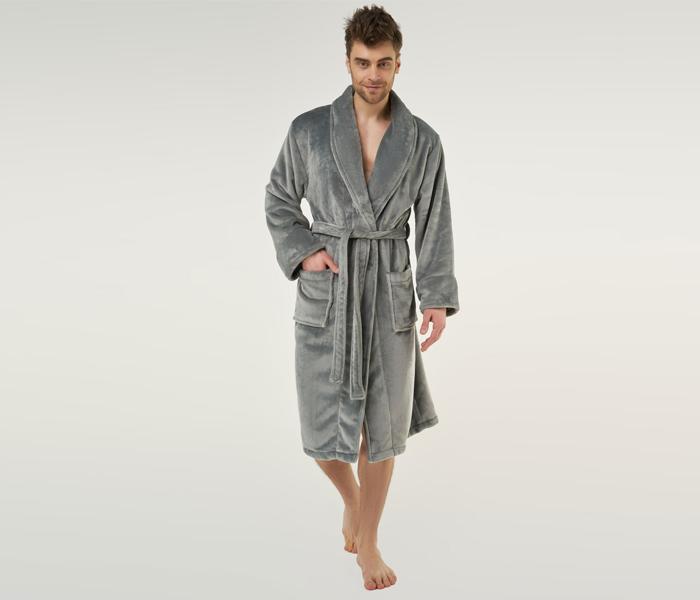 Arams Bathrobes For Men - Grey - Zoom Image