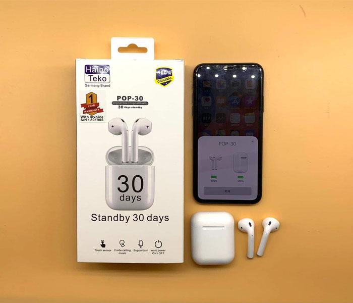 HAINO TEKO POP POP 30 EARPHONE TWS AIPOD - White - Zoom Image 4