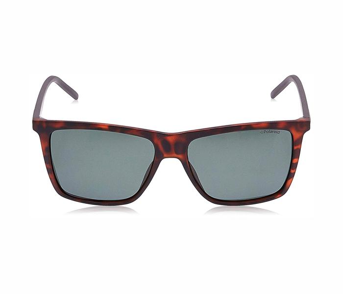 Polaroid Rectangle Sunglasses PLD 2050/S 086 55UC For Men Dark Havana With Green Polar Lens - Zoom Image 1