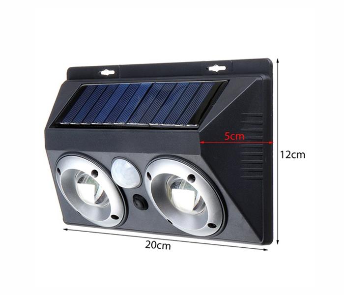 20W Solar Security Lights with Motion Sensor, Outdoor Waterproof Wall Lamp for Garden - Black - Zoom Image 2