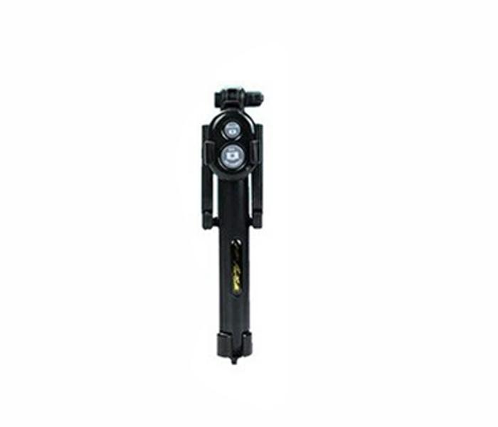 3 In 1 Monopod With Bluetooth Shutter And Build In Tripod WXY-01 - Black - Zoom Image