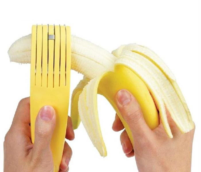 Banana Slicer Fruit Vegetable Cutter - Yellow - Zoom Image 3